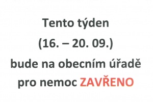 Obecní úřad - zavřeno